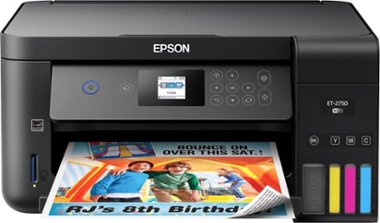 Epson - Expression EcoTank ET-2750 Wireless All-in-One Inkjet Printer - Black - Front_Zoom