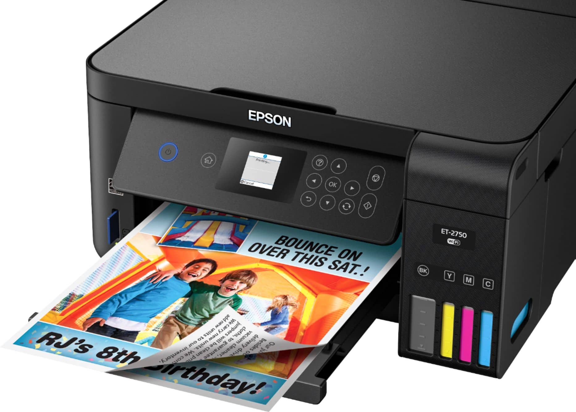 Alt View 20. Epson - Expression EcoTank ET-2750 Wireless All-in-One Inkjet Printer.