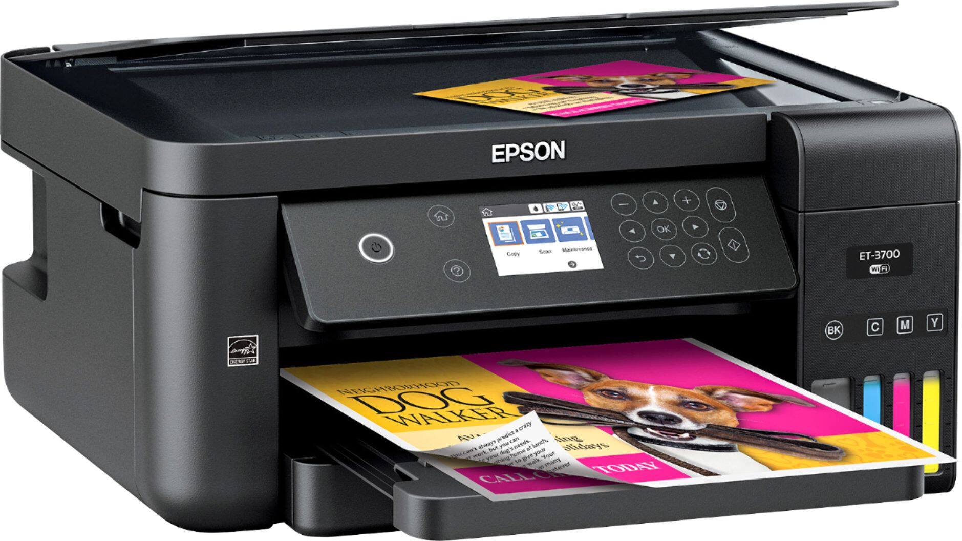Angle. Epson - Expression EcoTank ET-3700 Wireless All-in-One Printer.