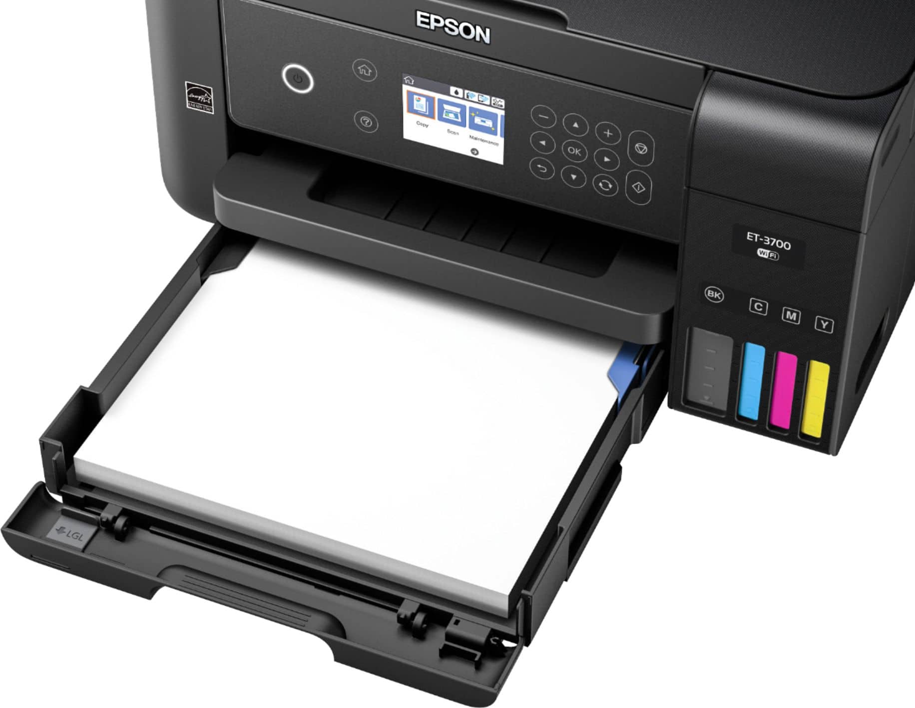 Alt View 13. Epson - Expression EcoTank ET-3700 Wireless All-in-One Printer.