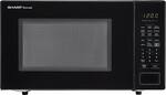 Sharp - Carousel 1.4 Cu. Ft. Microwave with Sensor Cooking - Black - Front_Standard