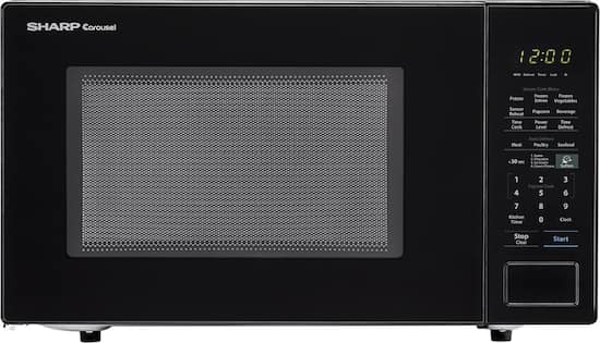 Sharp Carousel 1 4 Cu Ft Microwave With Sensor Cooking Black Smc1441cb Best Buy