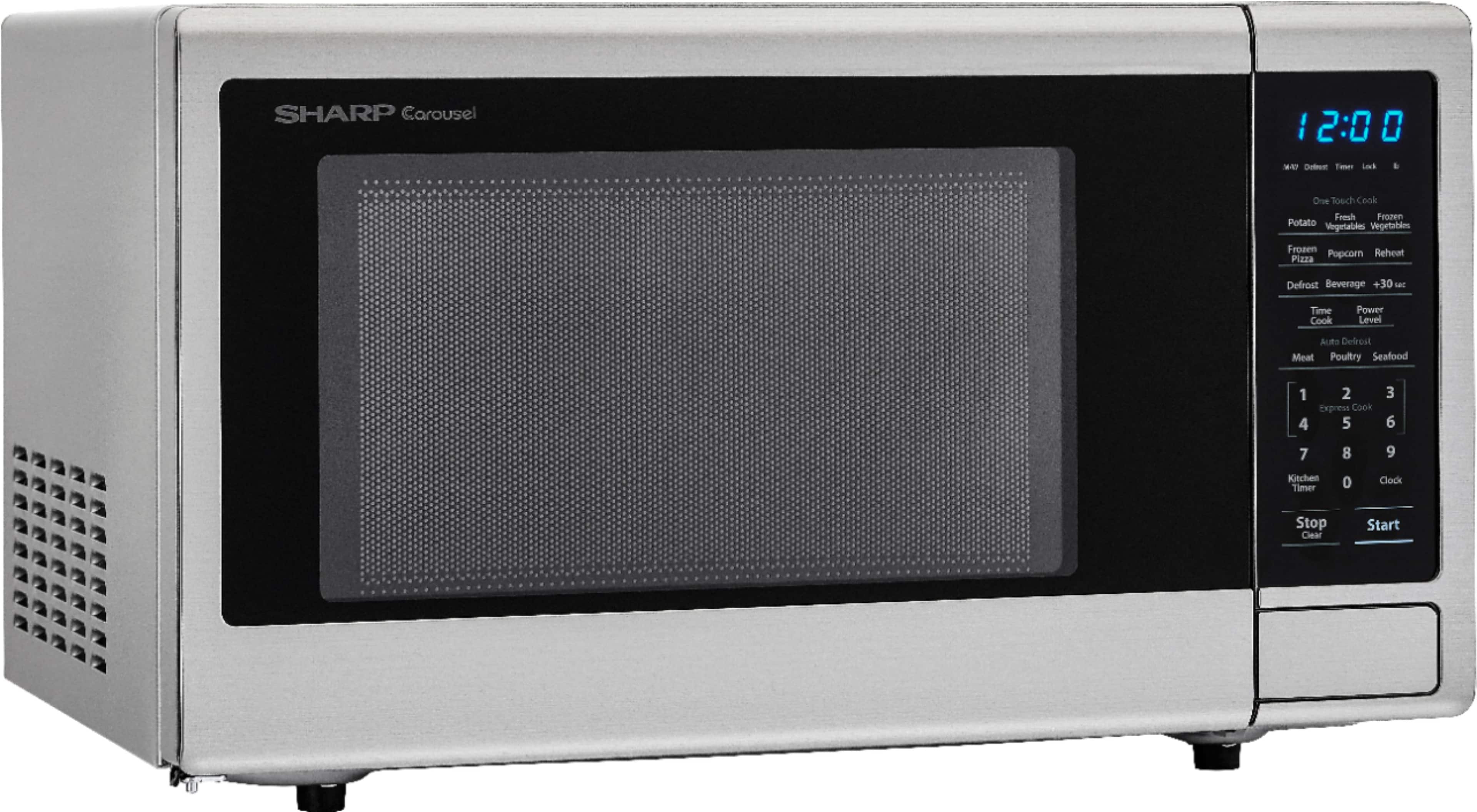 Angle. Sharp - Carousel 1.8 Cu. Ft. Microwave - Stainless Steel.