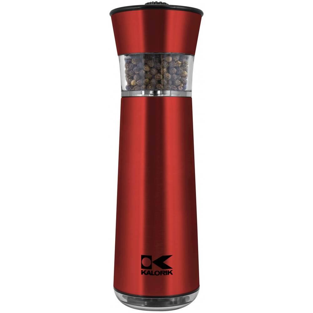 Alt View 14. Kalorik - Easygrind Electric Gravity Salt and Pepper Grinder Set - Red.