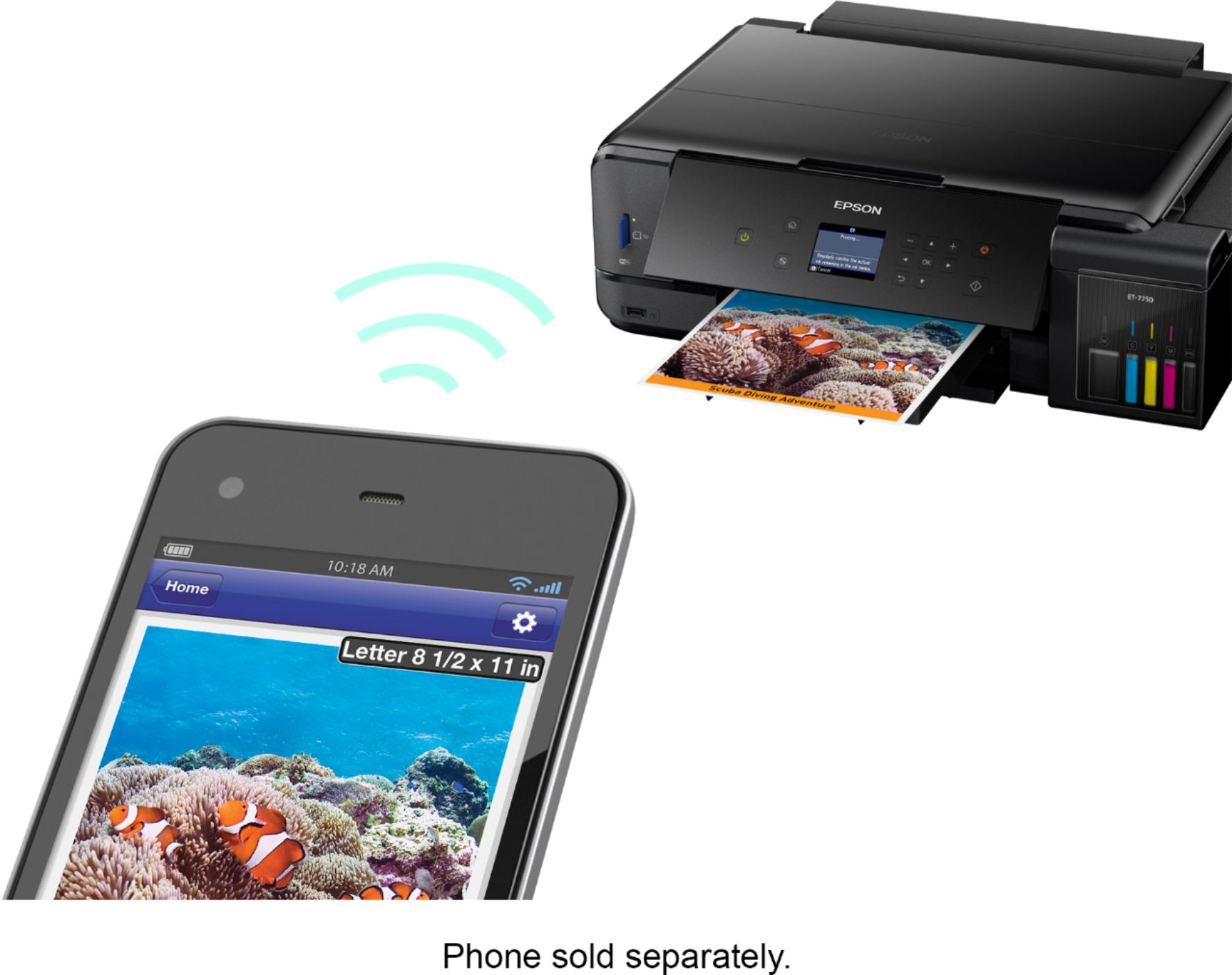 Best Buy: Epson Expression Premium EcoTank ET-7750 Wireless All-in-One  Inkjet Printer Black ET 7750
