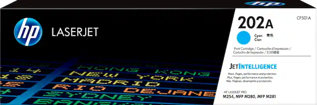Front. HP - 202A Standard Capacity Toner Cartridge - Cyan.