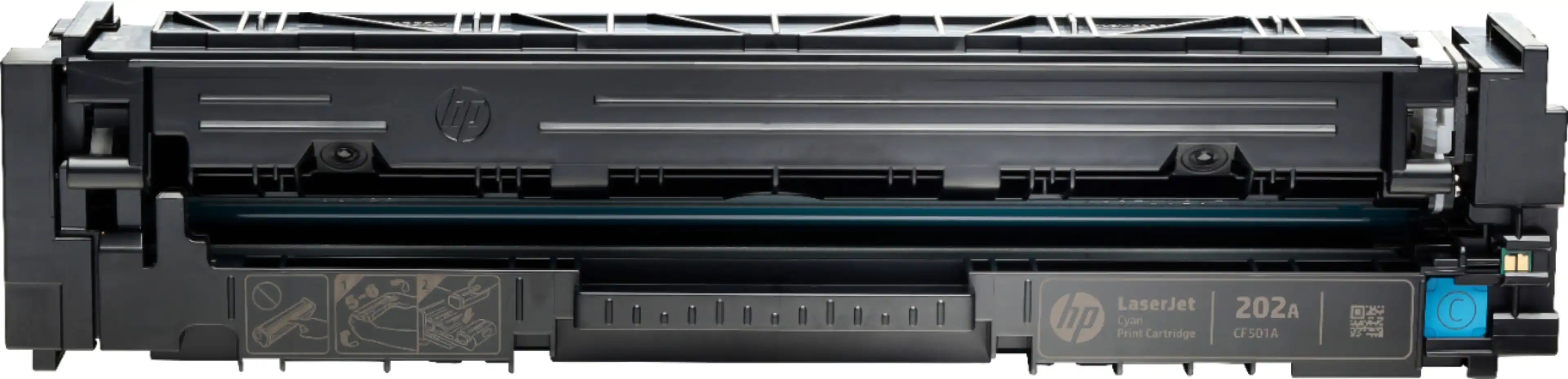 Alt View 12. HP - 202A Standard Capacity Toner Cartridge - Cyan.