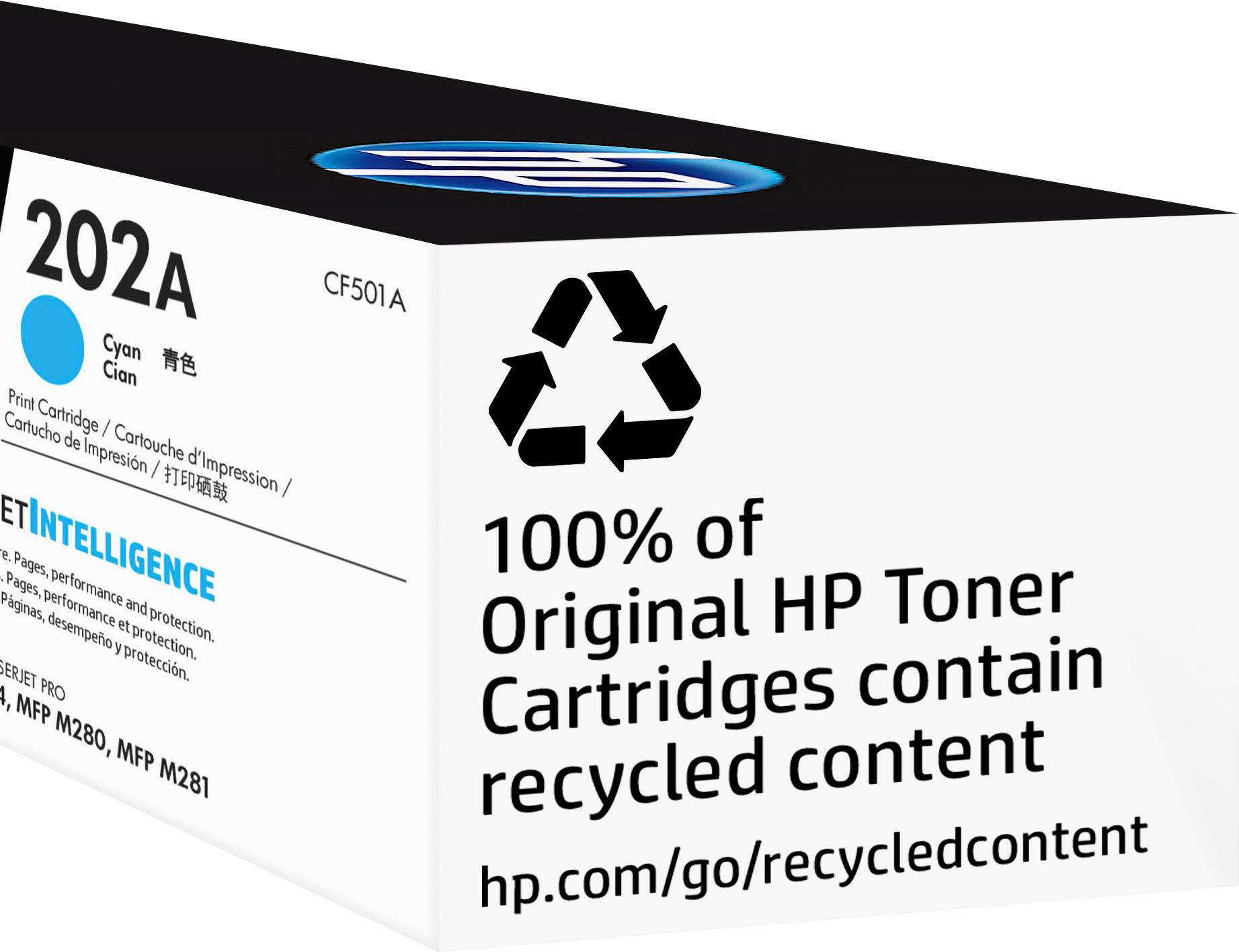 Alt View 13. HP - 202A Standard Capacity Toner Cartridge - Cyan.