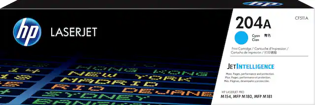 Front. HP - 204A Toner Cartridge - Cyan.