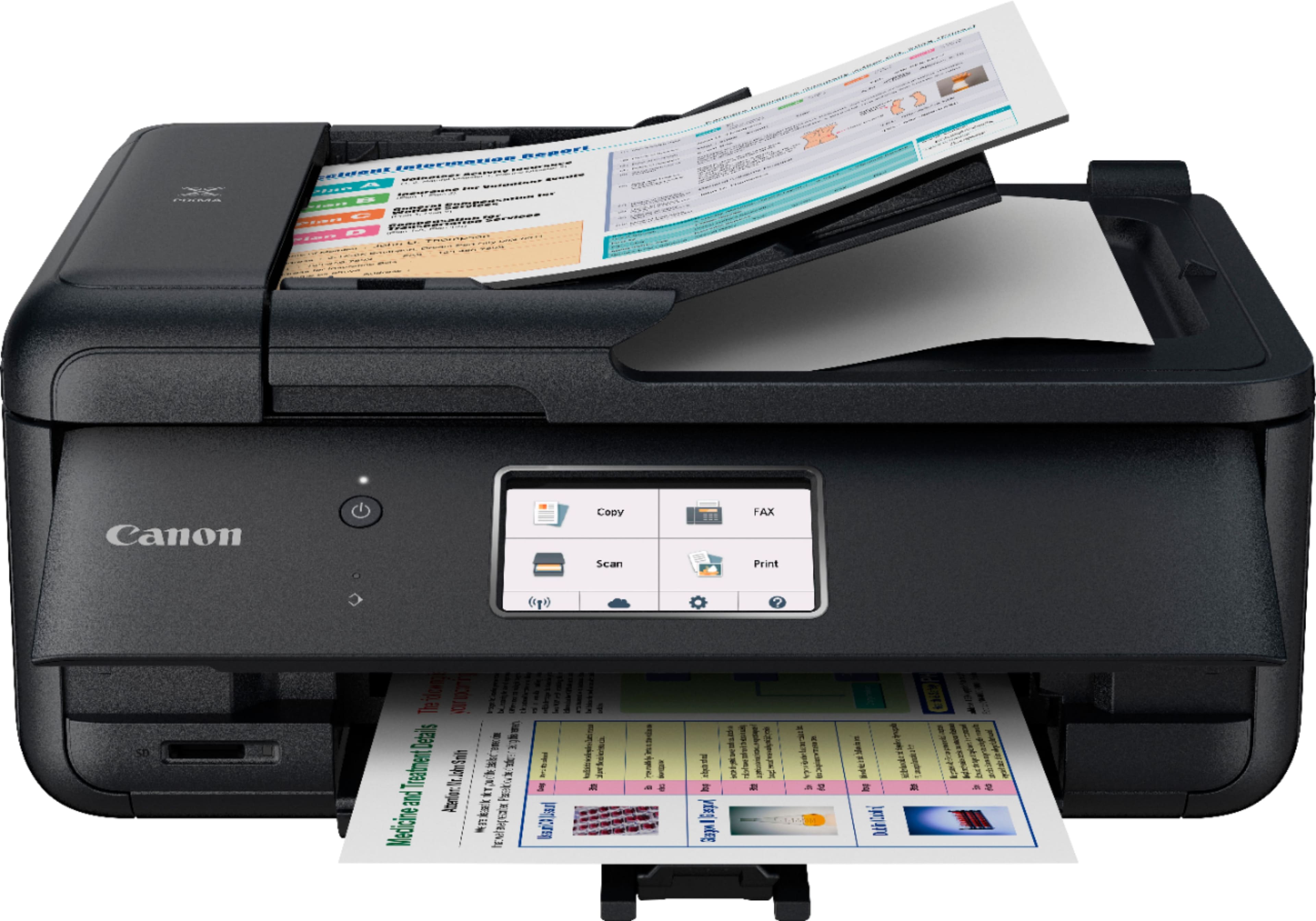 Front. Canon - PIXMA TR8520 Wireless All-In-One Inkjet Printer - Black.
