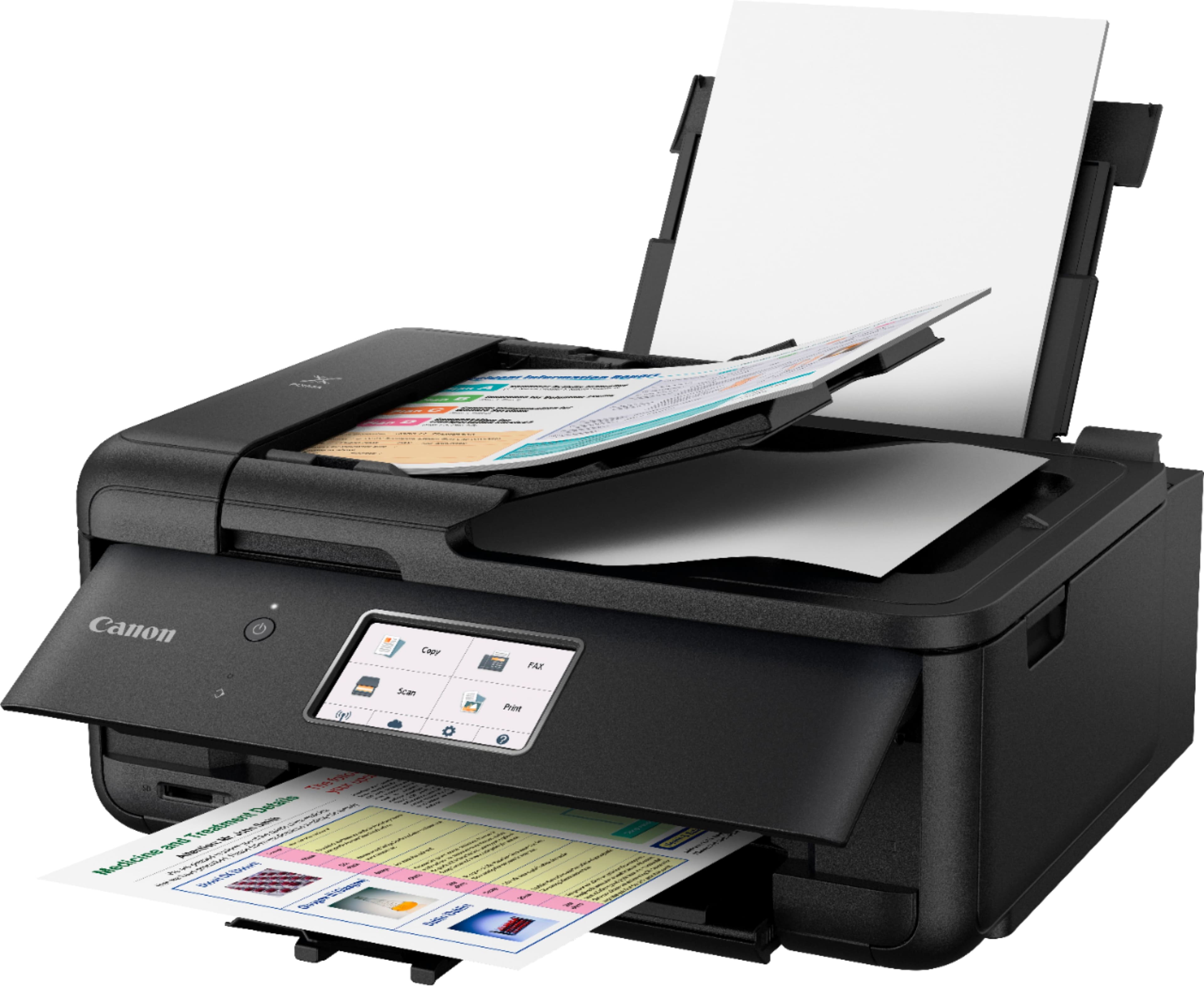 Left. Canon - PIXMA TR8520 Wireless All-In-One Inkjet Printer - Black.