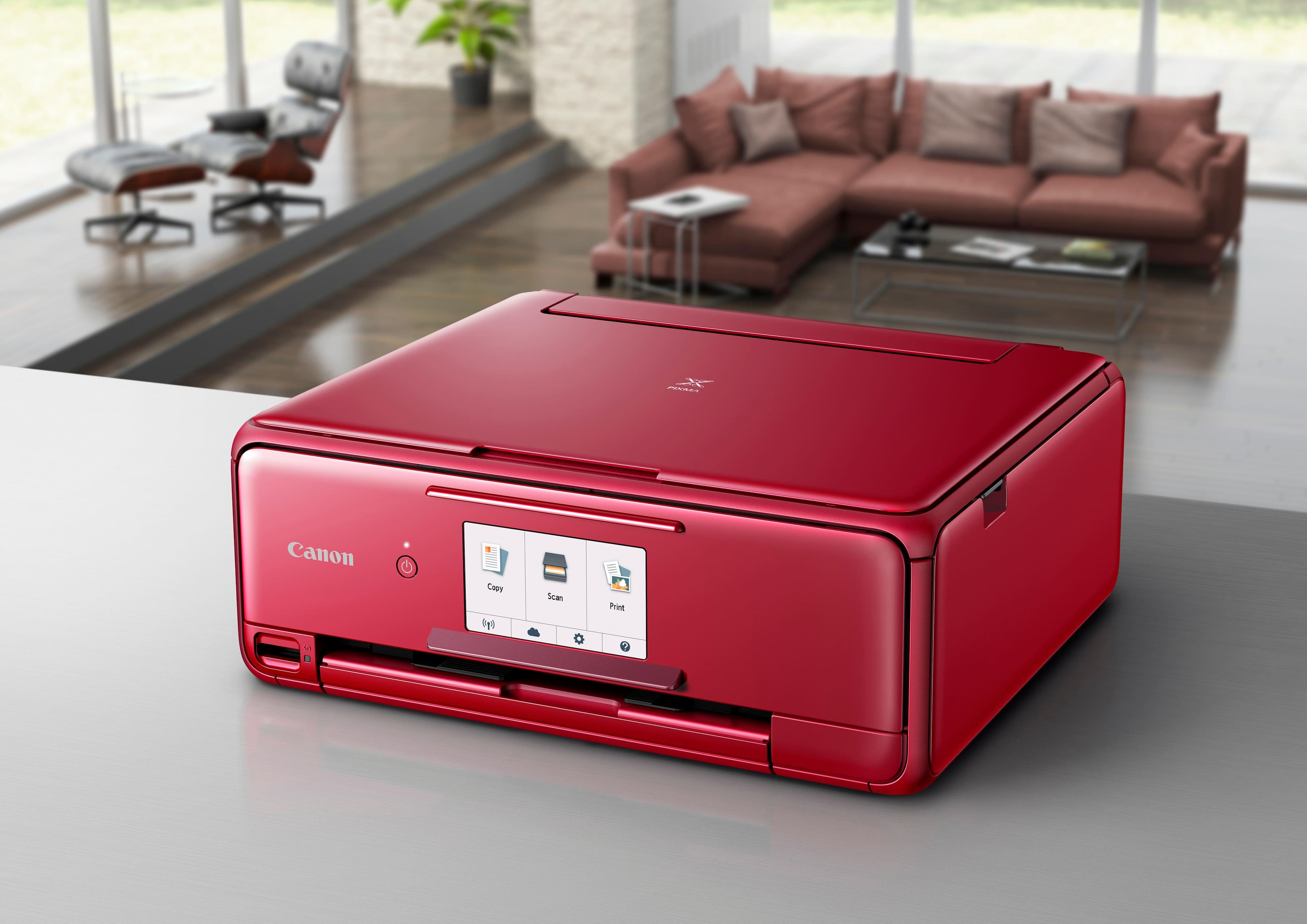 Canon PIXMA TS8120 Wireless AllInOne Printer Red 2230C042 Best Buy