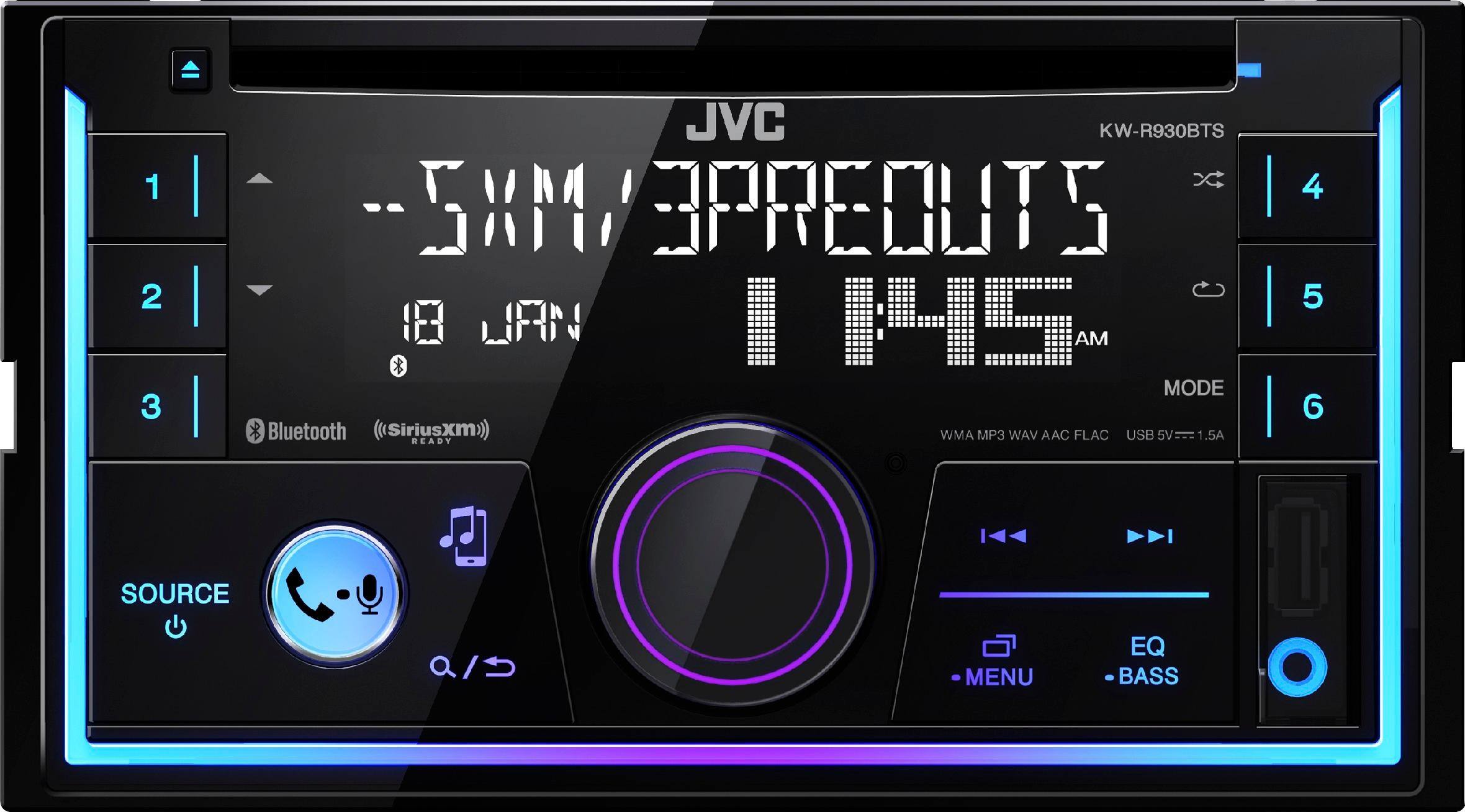 Alt View 11. JVC - Built-in Bluetooth - In-Dash CD/DM Receiver - Black.