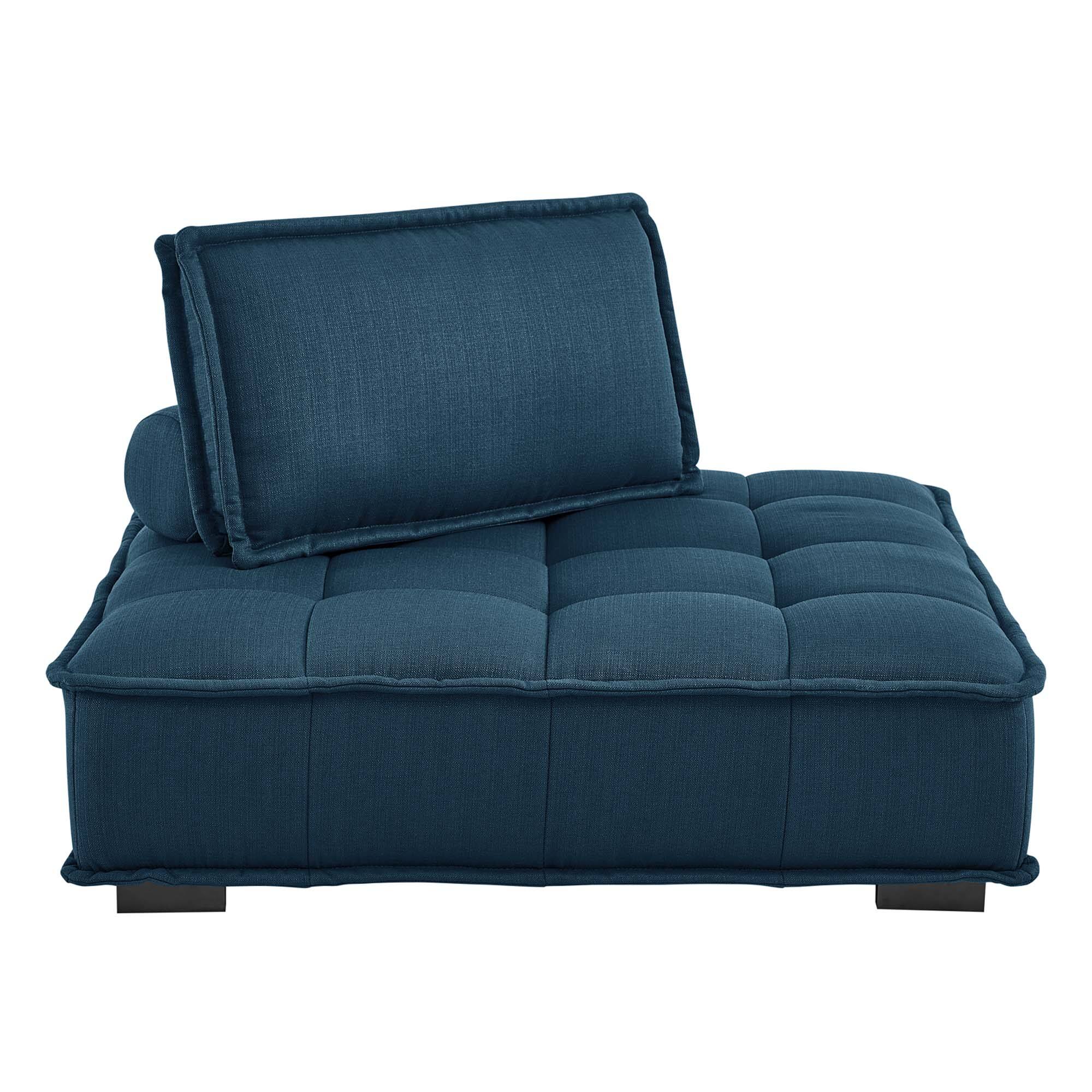 Alt View 2. Modway - Saunter Tufted Fabric Armless Chair by Modway - Azure.