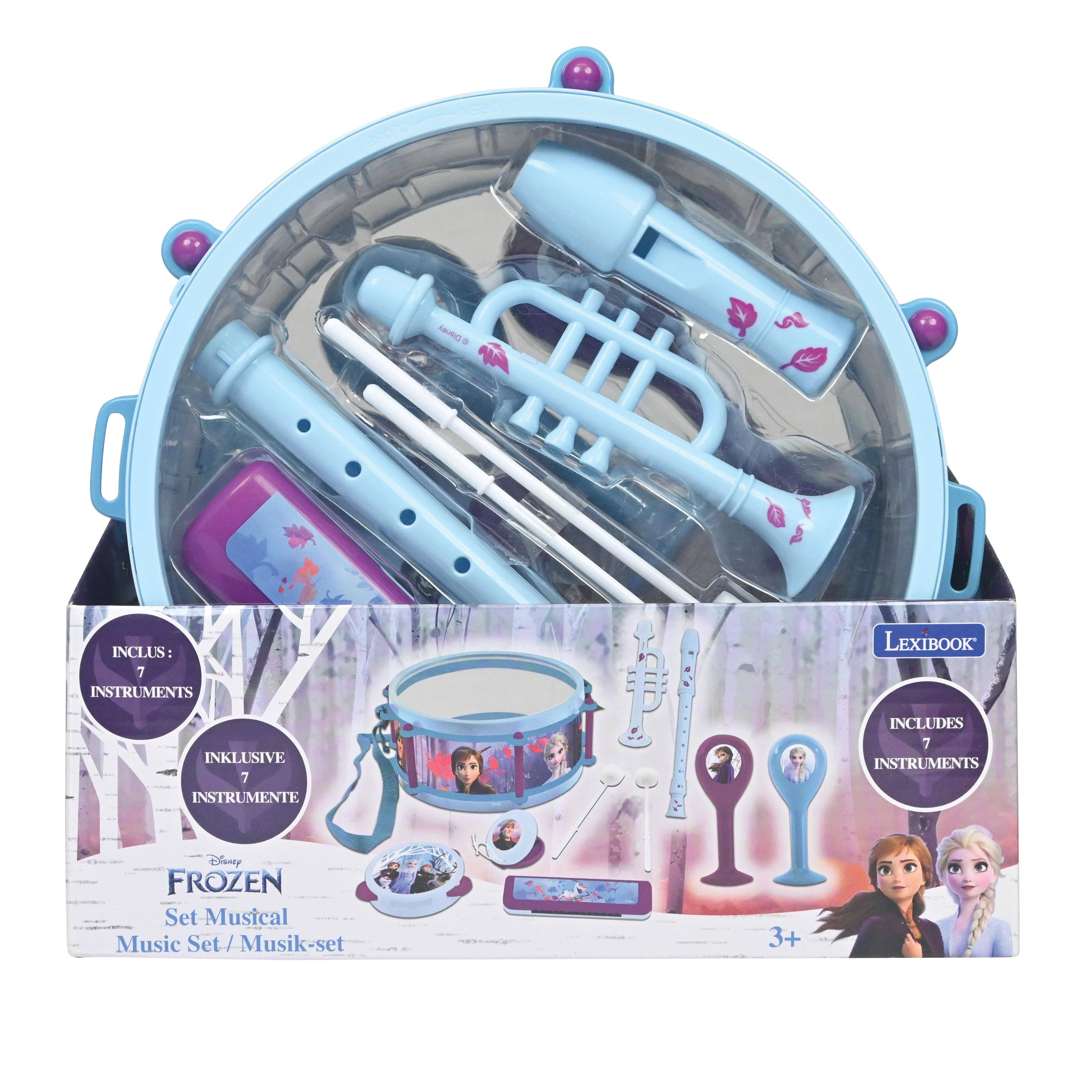 ANUNO a 1 s INCLUS: 7 INSTRUMENTS LEXIBOOK INKLUSIVE 7 INSTRUMENTE INCLUDES 7 INSTRUMENTS Disney FROZEN Set Musical Music Set / Musik-set 3+