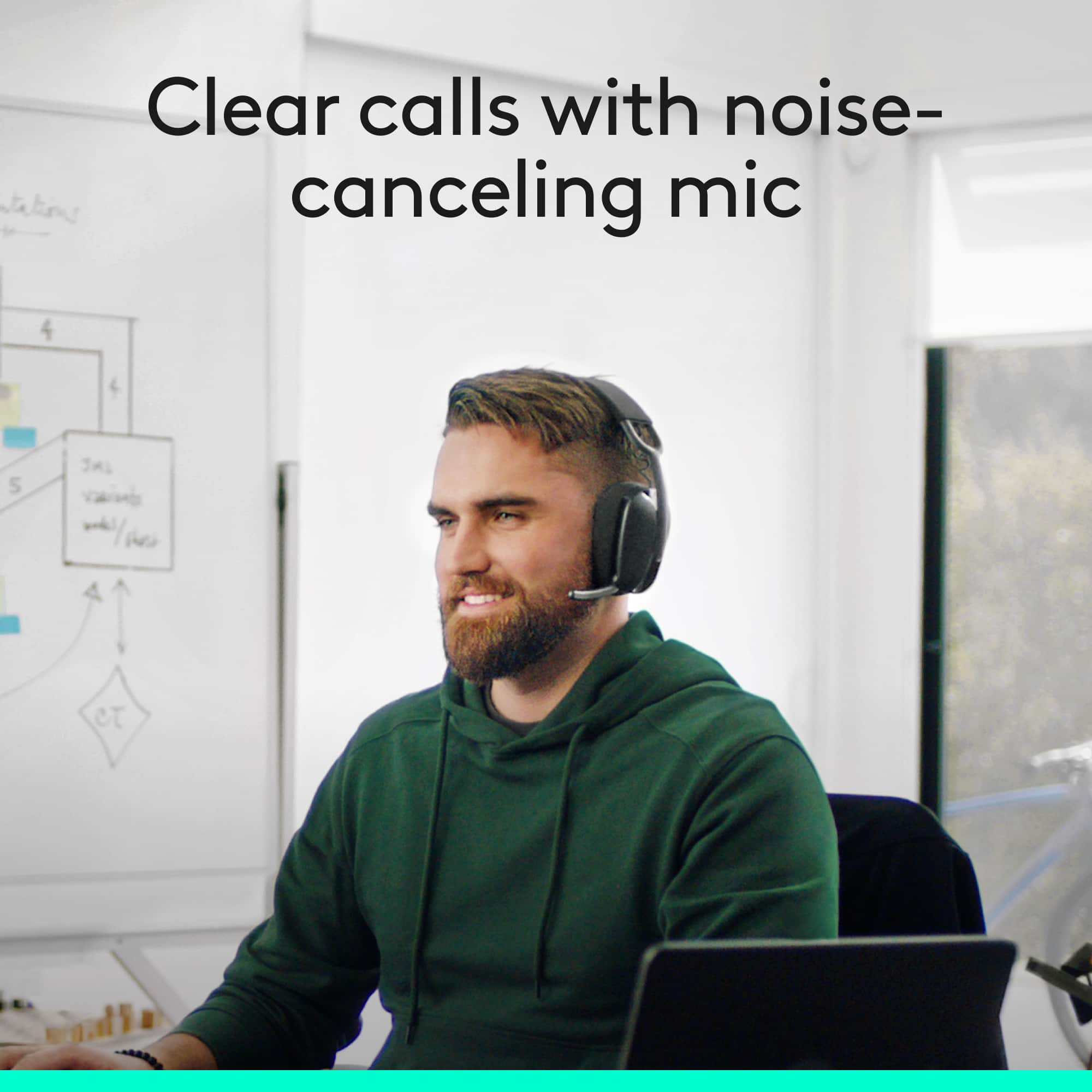 Clear calls with noise-canceling mic