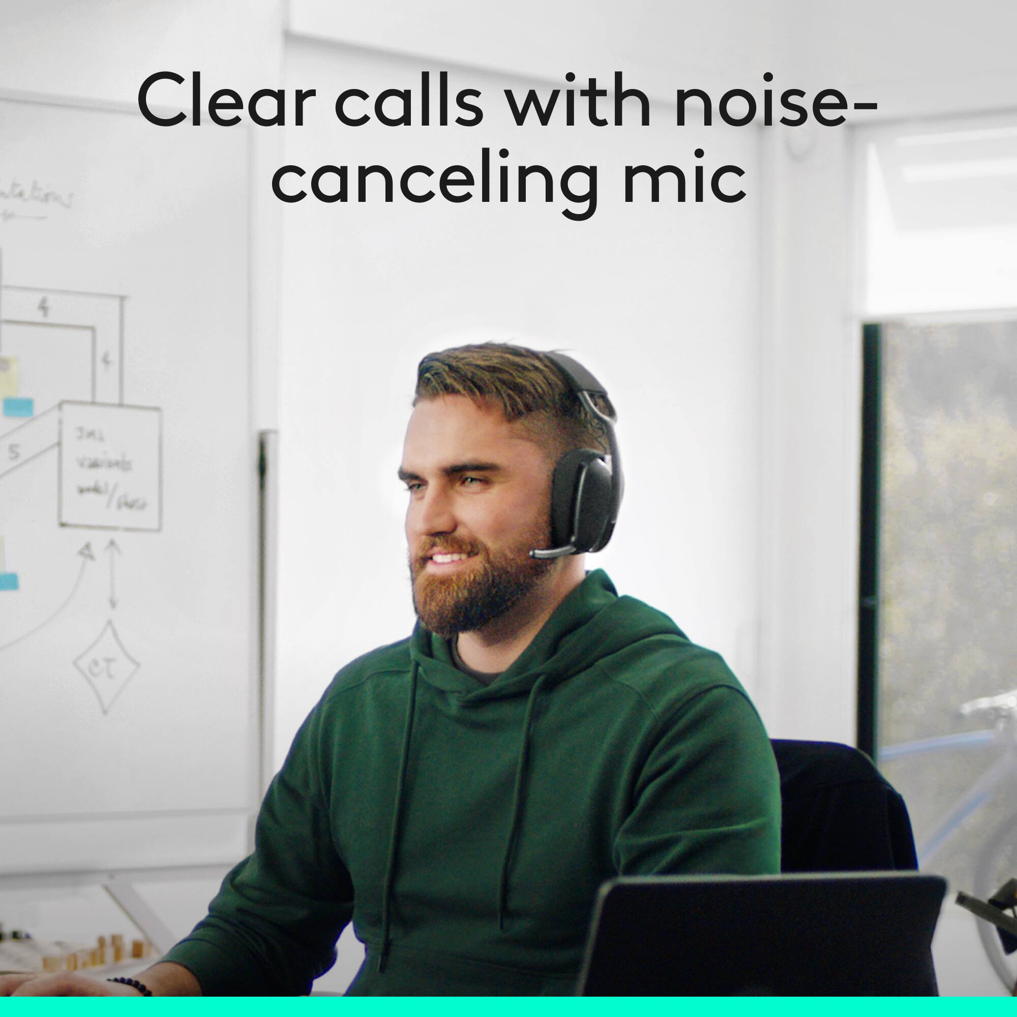 Clear calls with noise-canceling mic