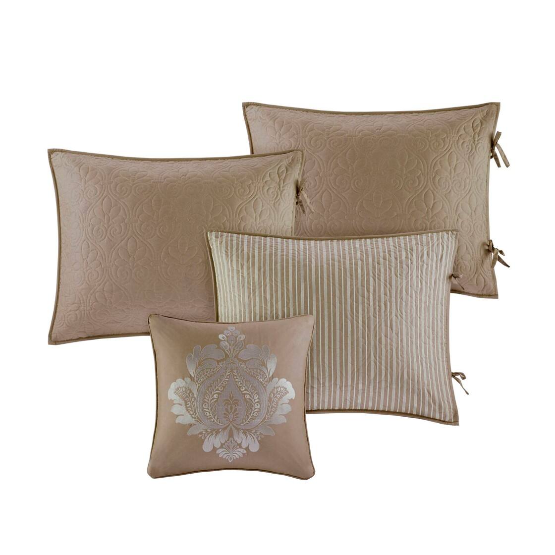 Alt View 3. Gracie Mills - Gracie Mills Sandy 6-Piece Cottage-Inspired Reversible Daybed Cover Set - Khaki.