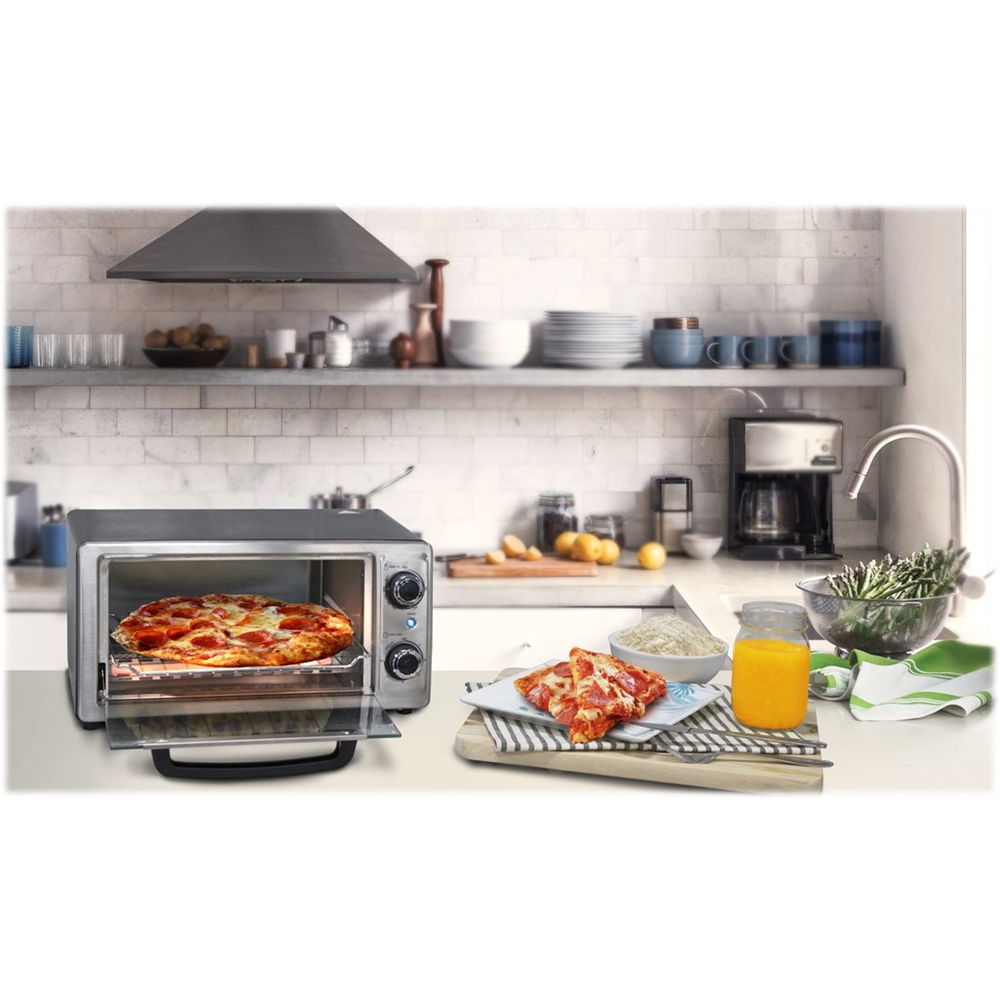 NEW Elite Gourmet 4 Slice Countertop Toaster Oven Broiler Model ETO-9323SS  Black