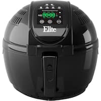 Elite - 3.5 qt. Digital Air Fryer - Black - Front_Zoom