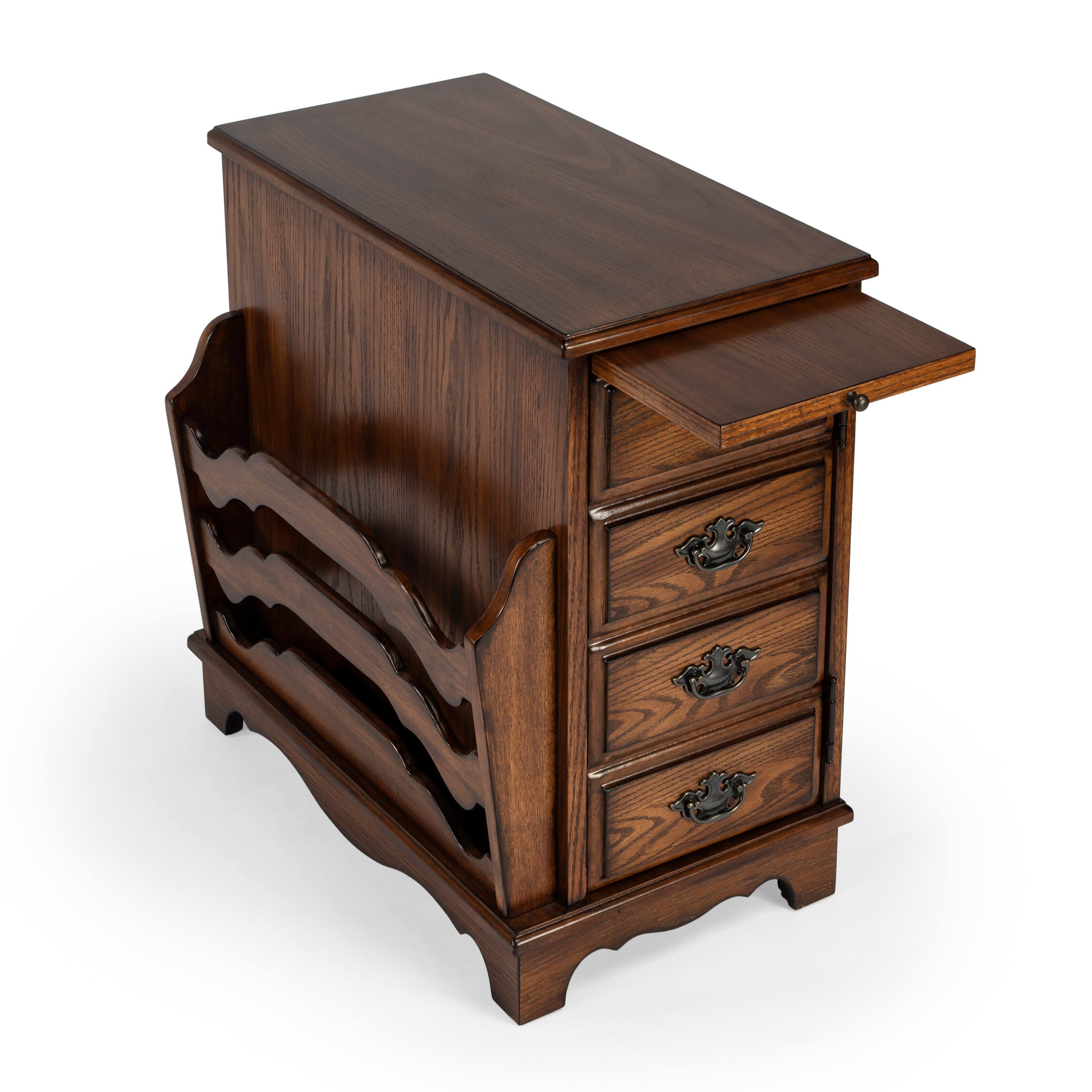 Butler Specialty Gregory 14.5 in. W Rectangular Wood Storage Side Table ...