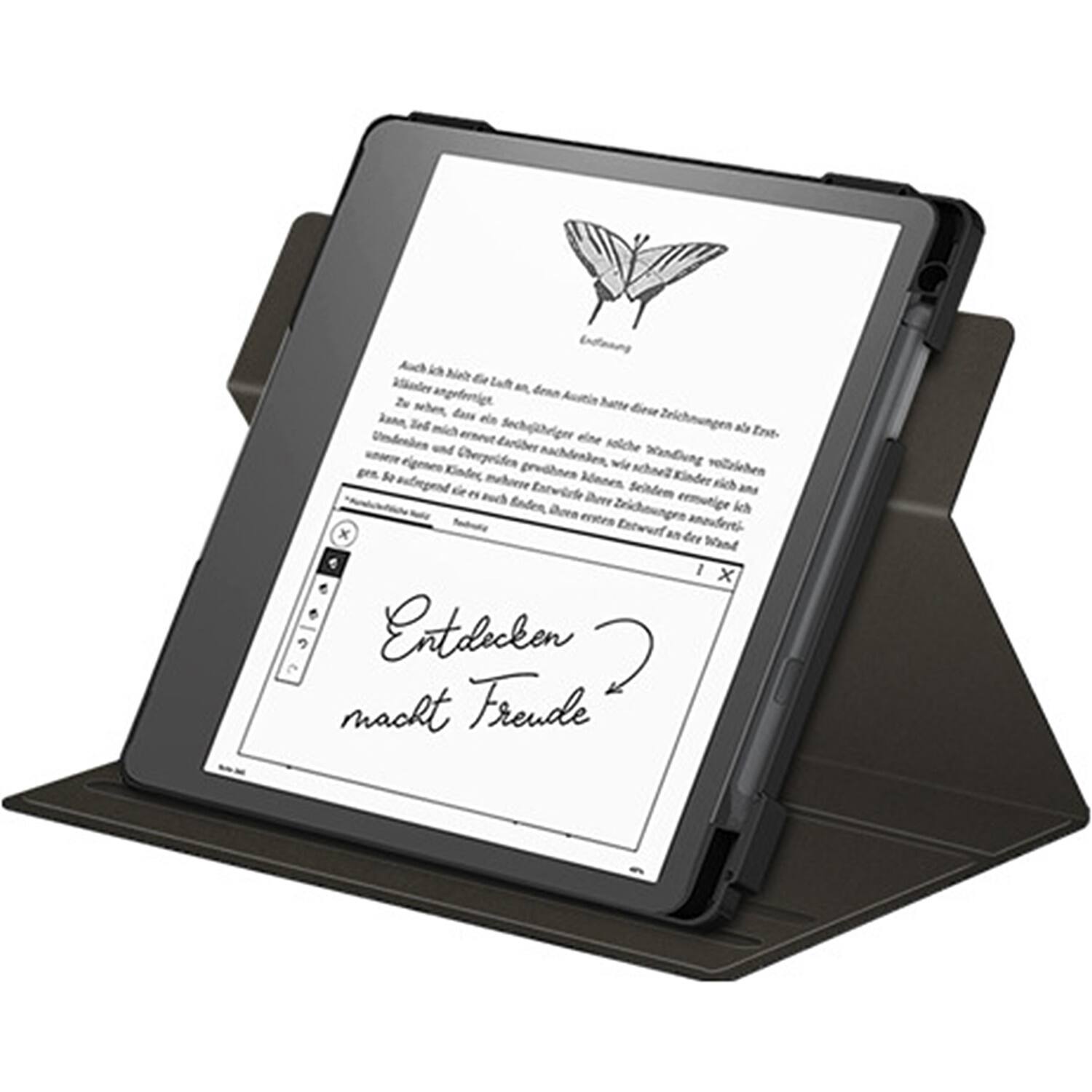 Alt View 12. SaharaCase - Leather Bi-Fold Folio Case for reMarkable 2 - Black.