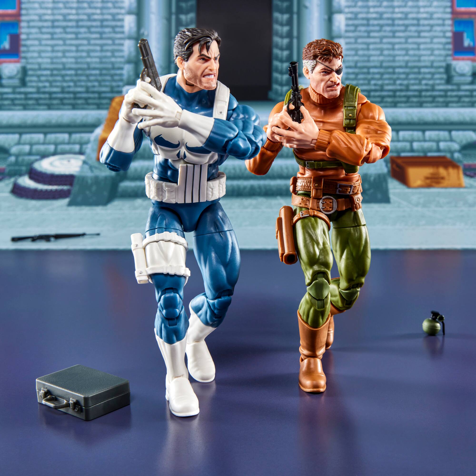 Marvel Legends Series Gamerverse Punisher and Nick Fury Action