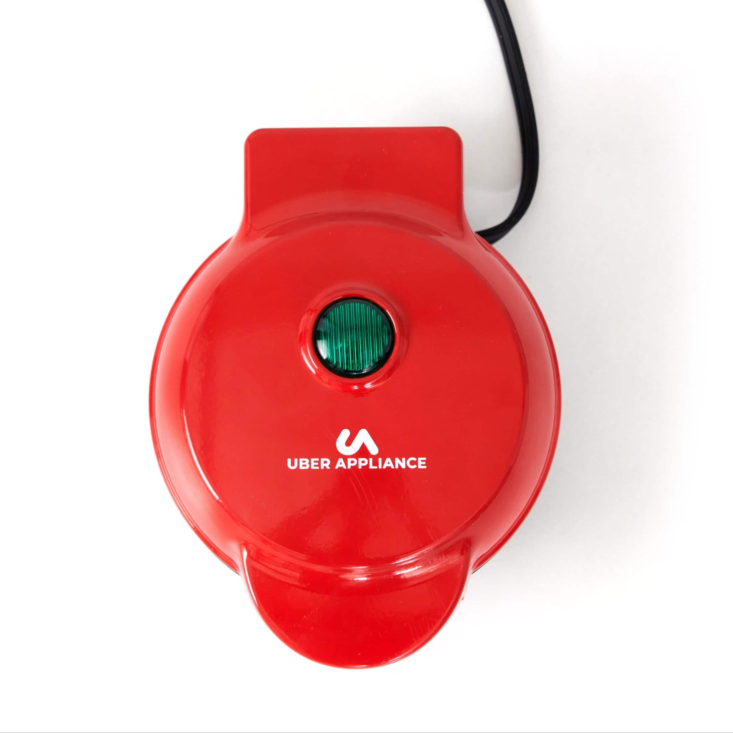 Uber Appliance - Mini Waffle Maker - Create Delicious Mini Waffles in Minutes - Red