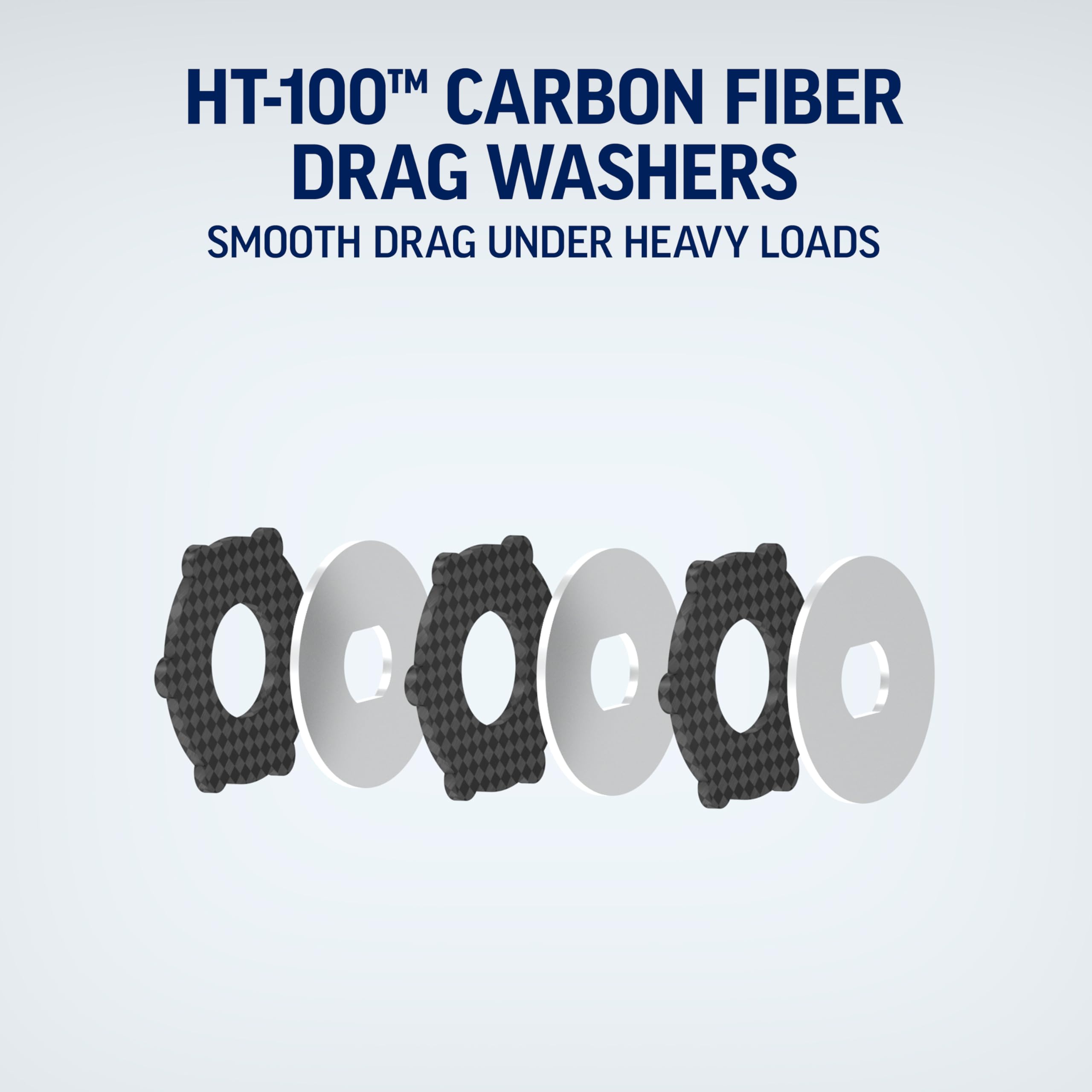 HT-100™ CARBON FIBER DRAG WASHERS  
SMOOTH DRAG UNDER HEAVY LOADS