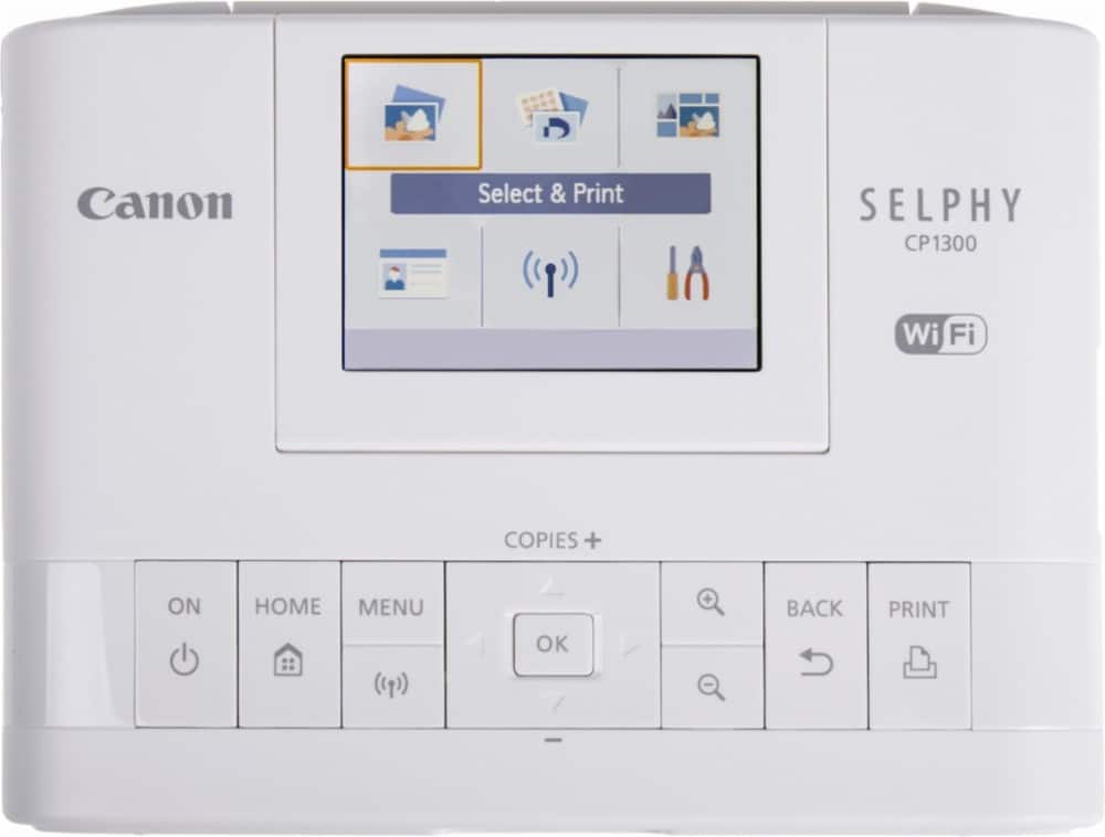 Angle. Canon - SELPHY CP1300 Wireless Compact Photo Printer - White.