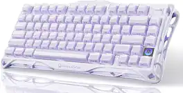 GravaStar - Mercury K1 Special Edition 75% Wireless Mechanical Gaming Keyboard with Hot-Swappable Switches - Lavender Purple