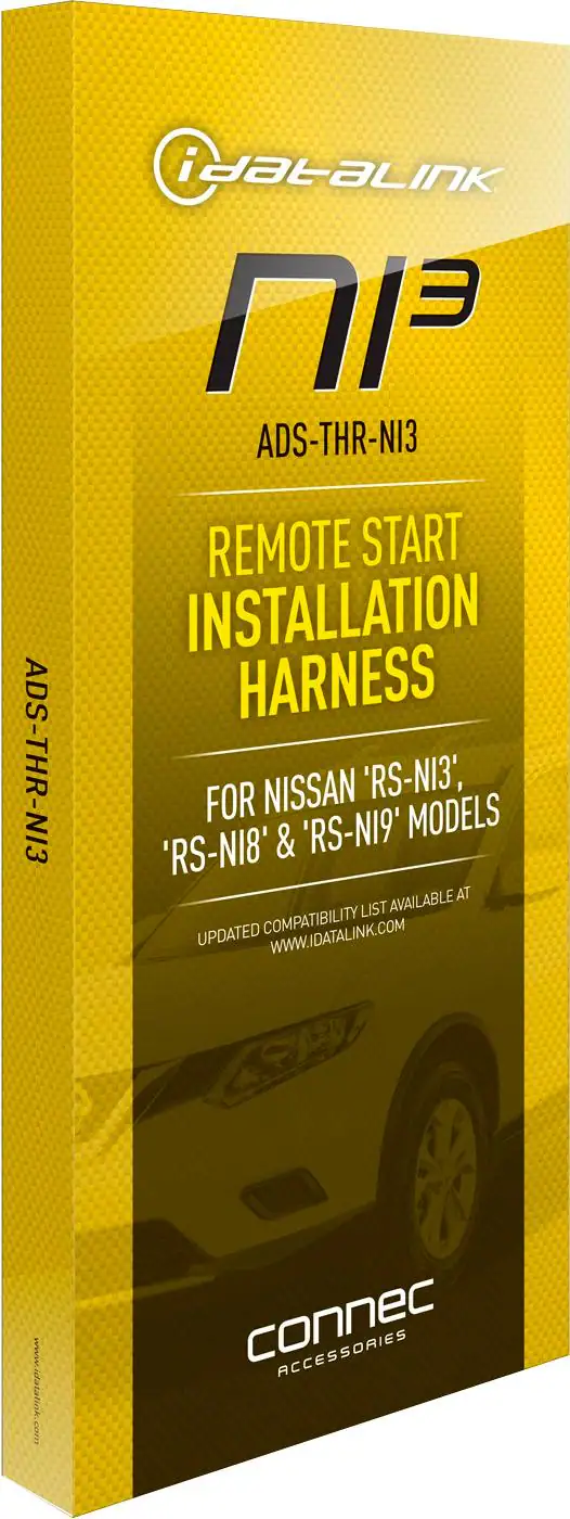 Front. iDatalink - T-Harness for Select Nissan and Infiniti Vehicles - Black.