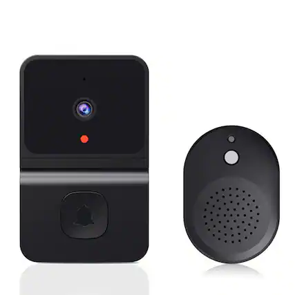 Front. Cluzine - Mini Smart Video Doorbell Camera with Indoor Chime,Compact Design for Home Security.