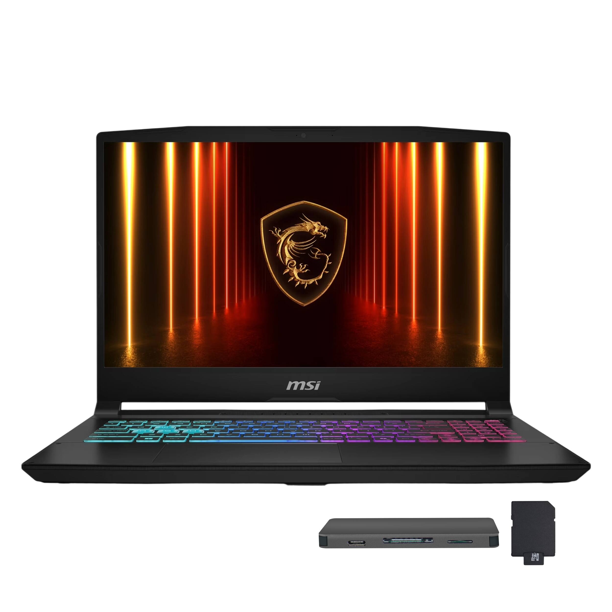 Alt View 1. MSI - MSI Katana 15.6" Gaming Laptop, Intel i7-14650HX,GeForce RTX 5070 8GB GDDR7,32GB DDR5,1TB SSD,Win 11 Pro,Black - Black.