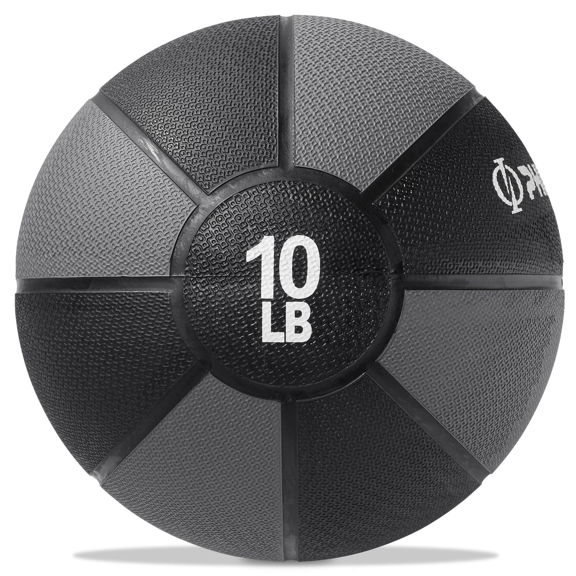 Alt View 1. Philosophy Gym - Medicine Ball - Weighted Fitness Ball - Non-Slip Grip - Black.