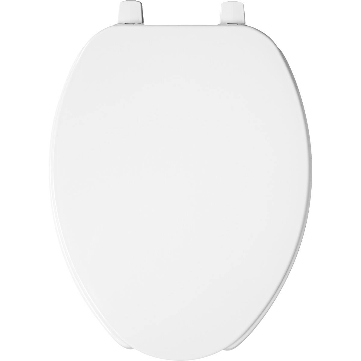 Angle. BEMIS - Elongated Open Front Toilet Seat in White - White.
