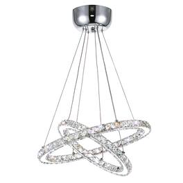 CWI Lighting - Ring LED Chandelier With Chrome Finish - Stainless Steel