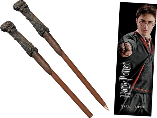 Front Zoom. Harry Potter - Wand Pen and Bookmark in Polybag - Brown.