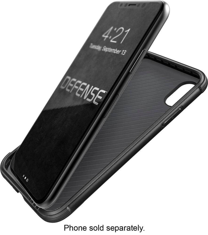 defense lux case for apple iphone x and xs - black carbon fiber