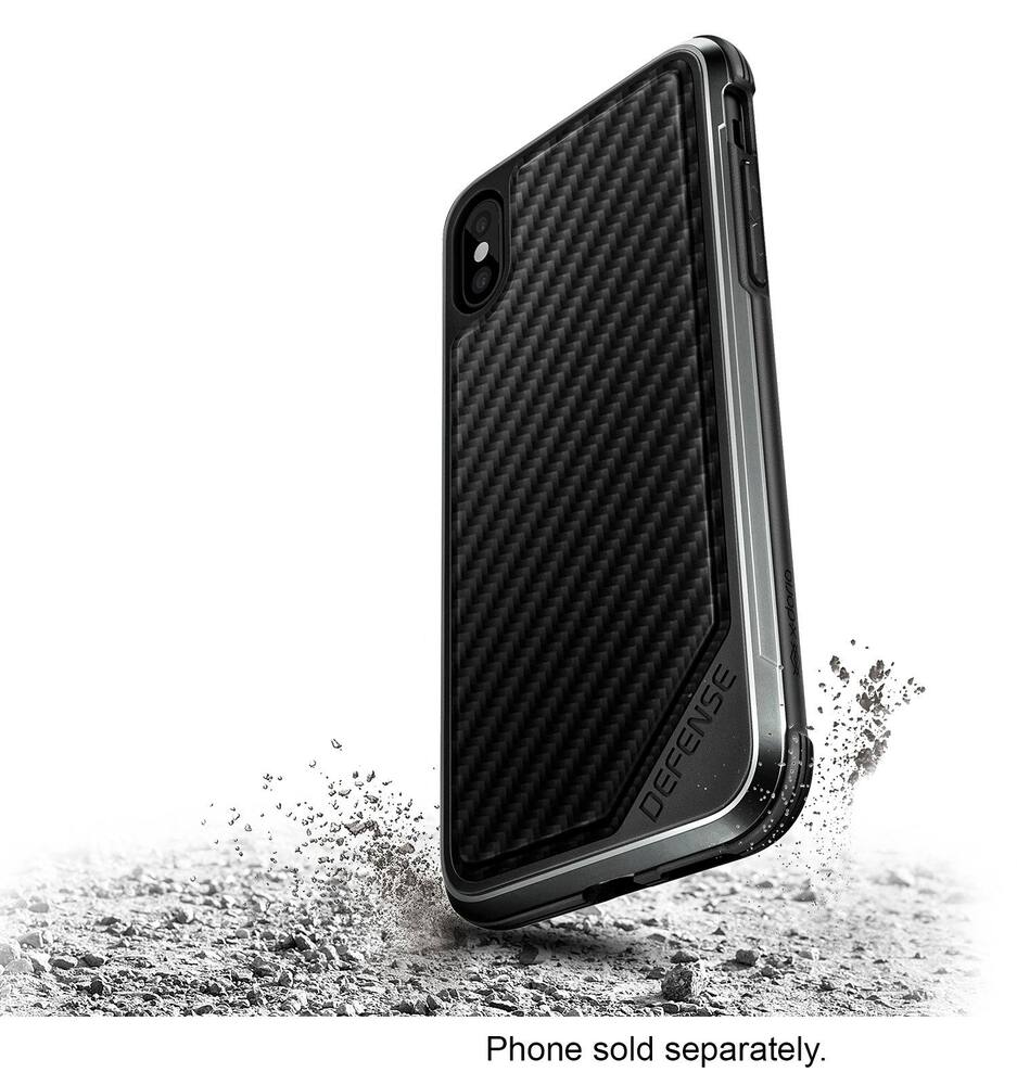 defense lux case for apple iphone x and xs - black carbon fiber defense lux case for apple iphone x and xs - black carbon fiber
