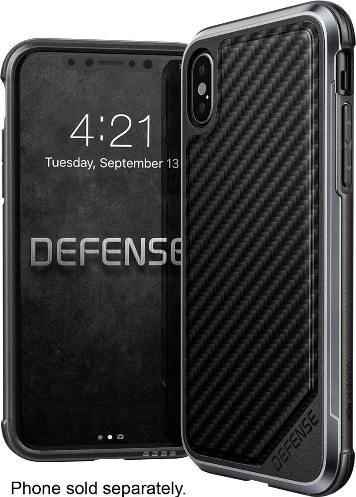 defense lux case for apple iphone x and xs - black carbon fiber defense lux case for apple iphone x and xs - black carbon fiber