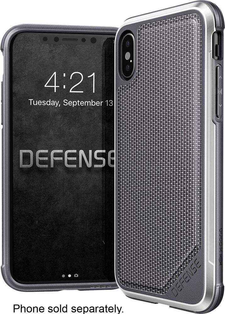 defense lux case for apple iphone x and xs - silver defense lux case for apple iphone x and xs - silver