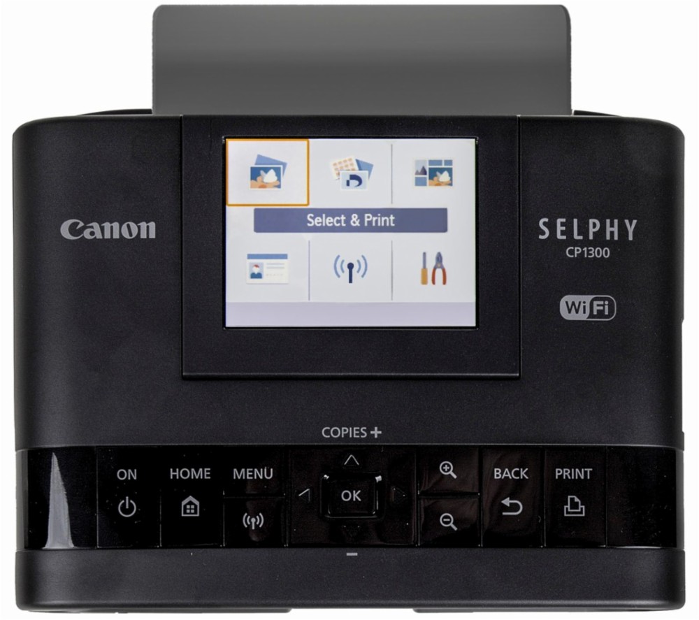 Angle View: Canon - SELPHY CP1300 Wireless Compact Photo Printer - Black