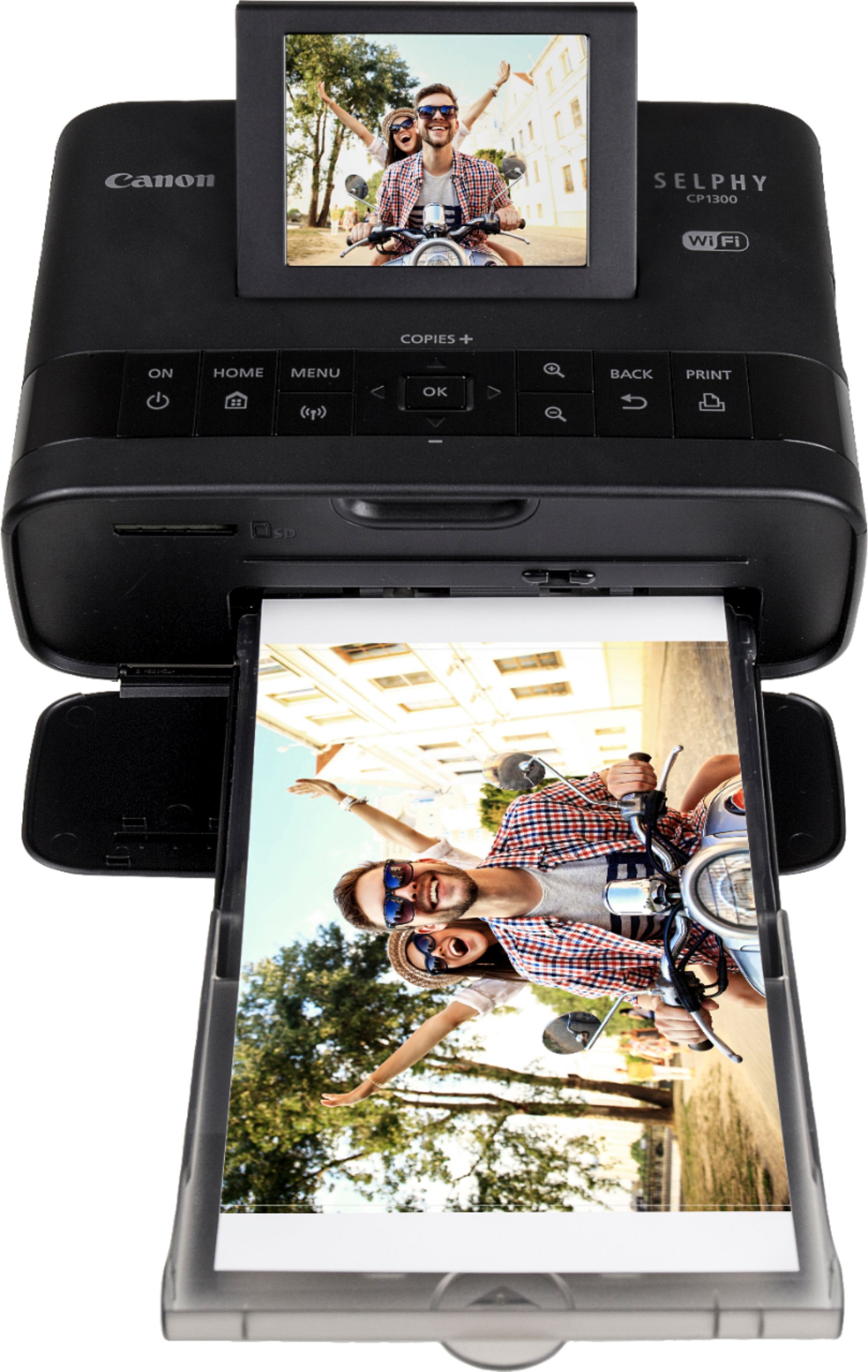  Canon SELPHY CP1300 Wireless Portable Photo Printer with Color  Ink & 108 Paper Sheets Set, USB Cable & Cleaning Cloth - Inkjet Laser 4x6  Label, Air Print app, LCD Screen