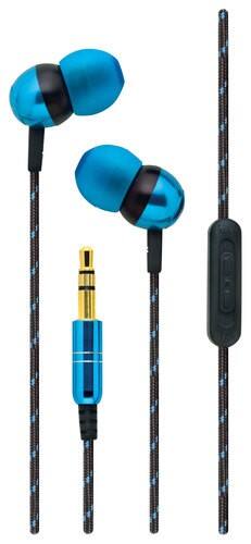 Front Standard. iHome - Earbud Headphones - Blue.
