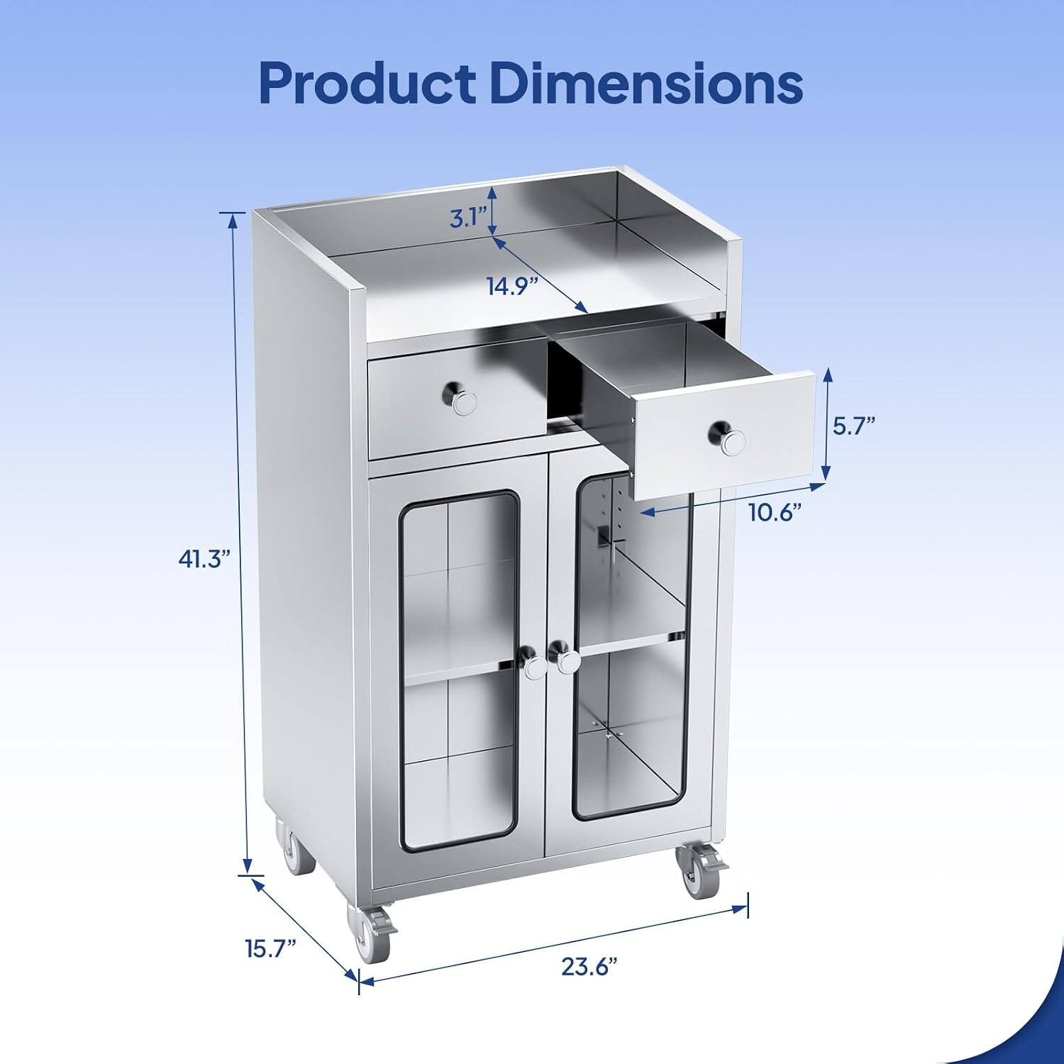 Product Dimensions: 3.1" x 14.9" x 5.7" x 10.6" x 41.3" x 15.7" x 23.6"