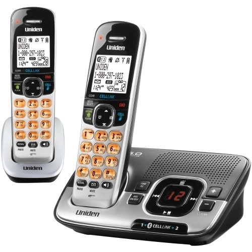 Silver D1780-4 Uniden DECT 6.0 Expandable 4 Handset Cordless Phone with Digital Answering System 