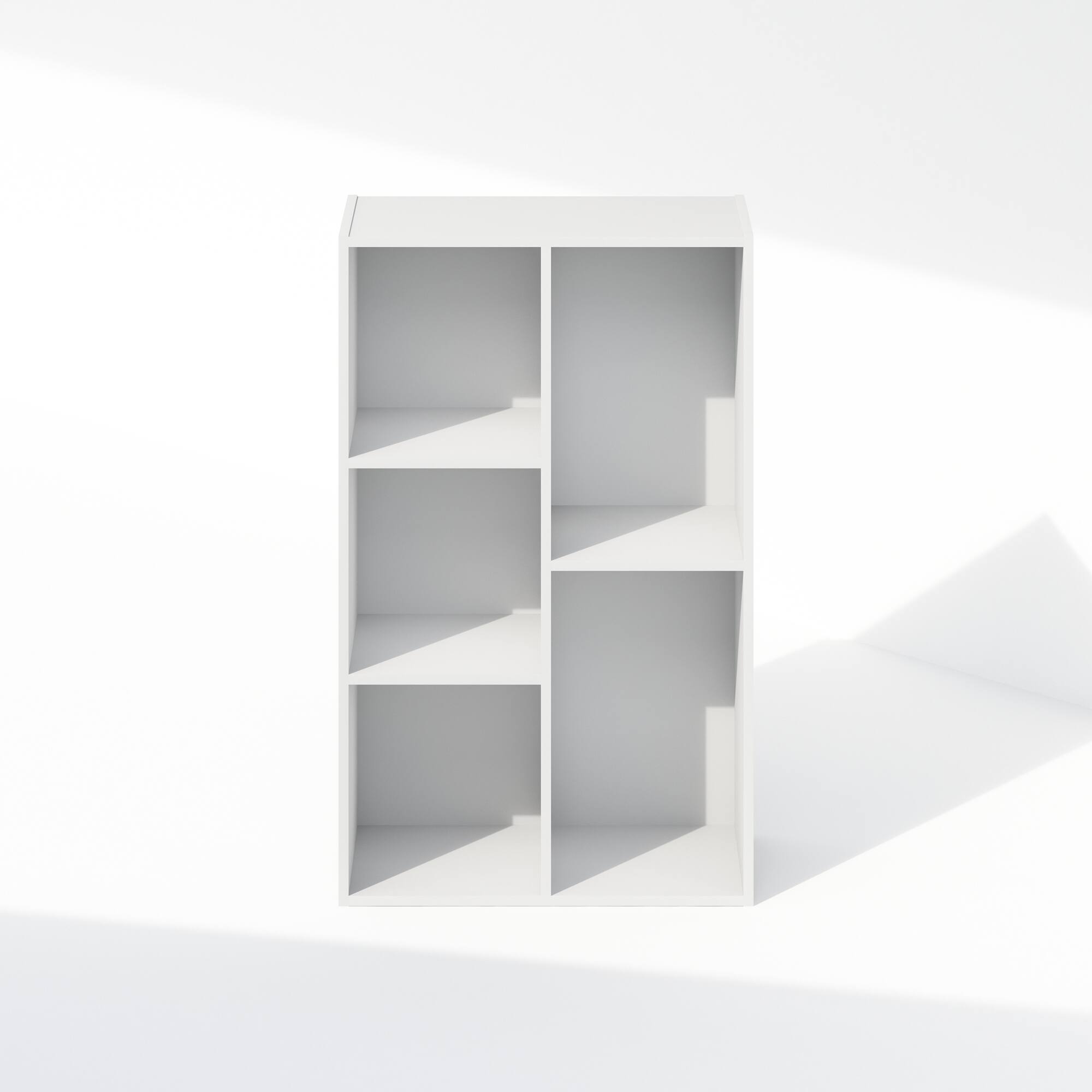 Alt View 2. Furinno - Reed 5-Cube Multipurpose Open Shelf Clothing & Closet Storage Organization - White.