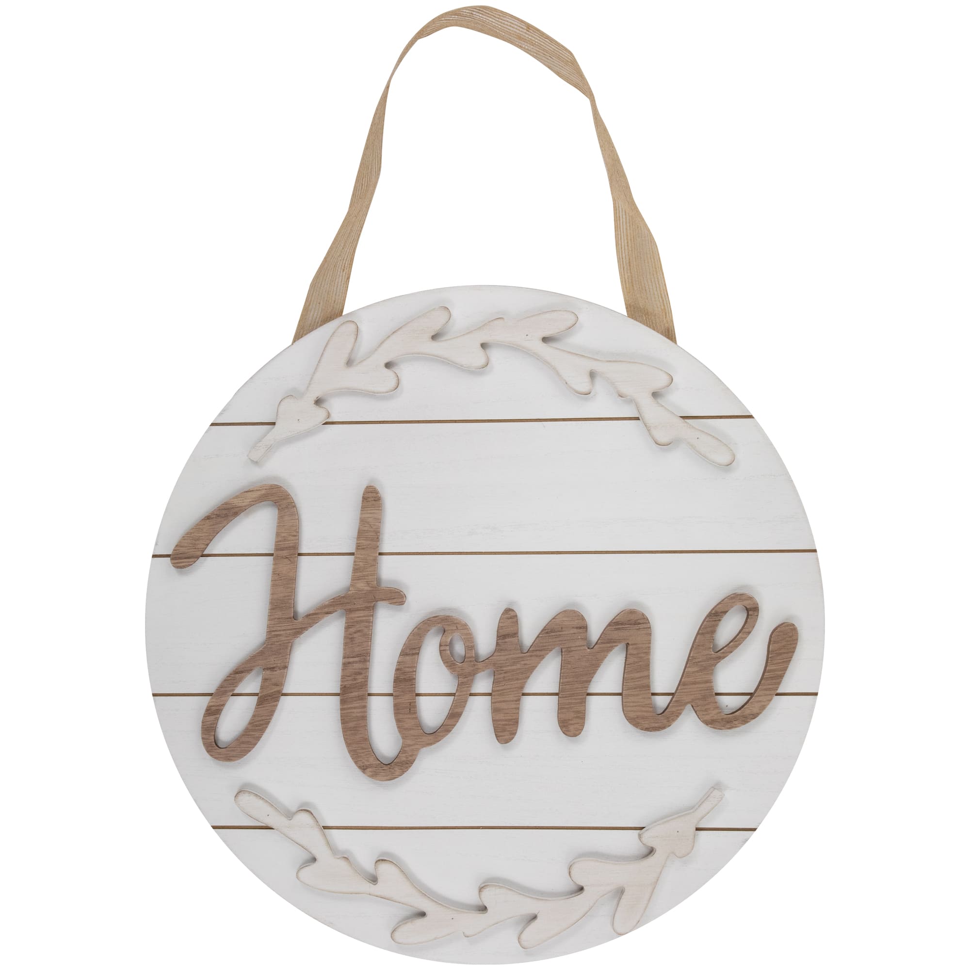 Northlight - 15.75" Home Daily Branches Wooden Wall Sign - White