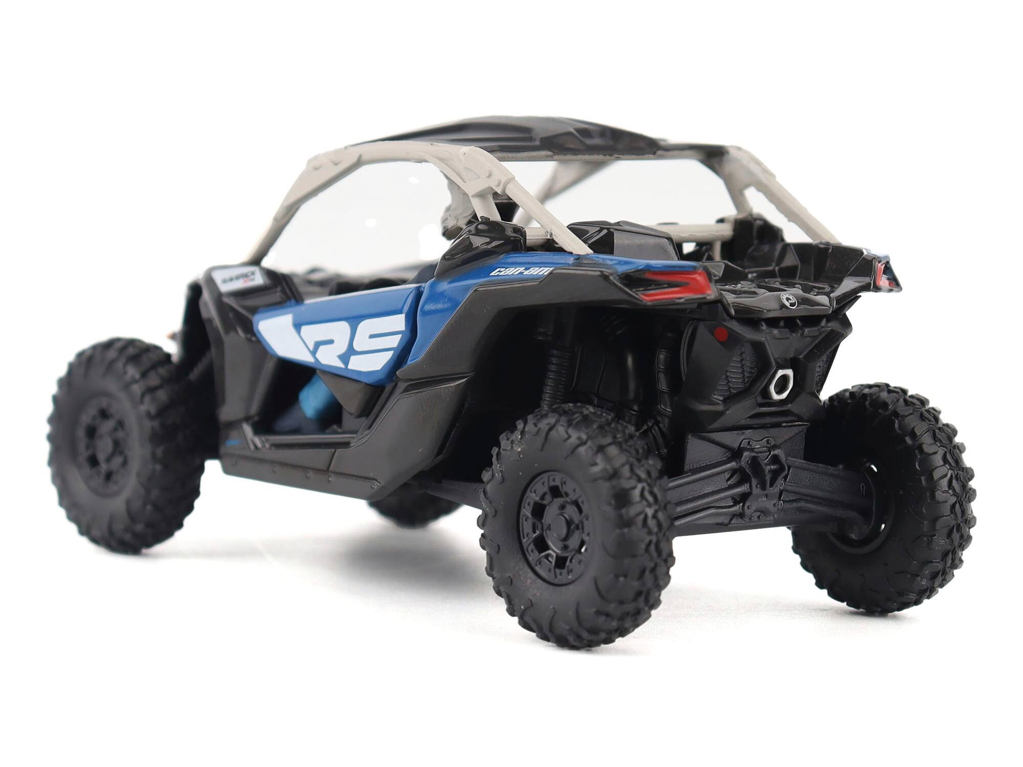 Alt View 2. BRP Models - Can-Am Maverick X3 X RS Turbo RR Intense Blue and Chalk Gray with Driver Figure 1/32 Diecast Model by BRP Models.
